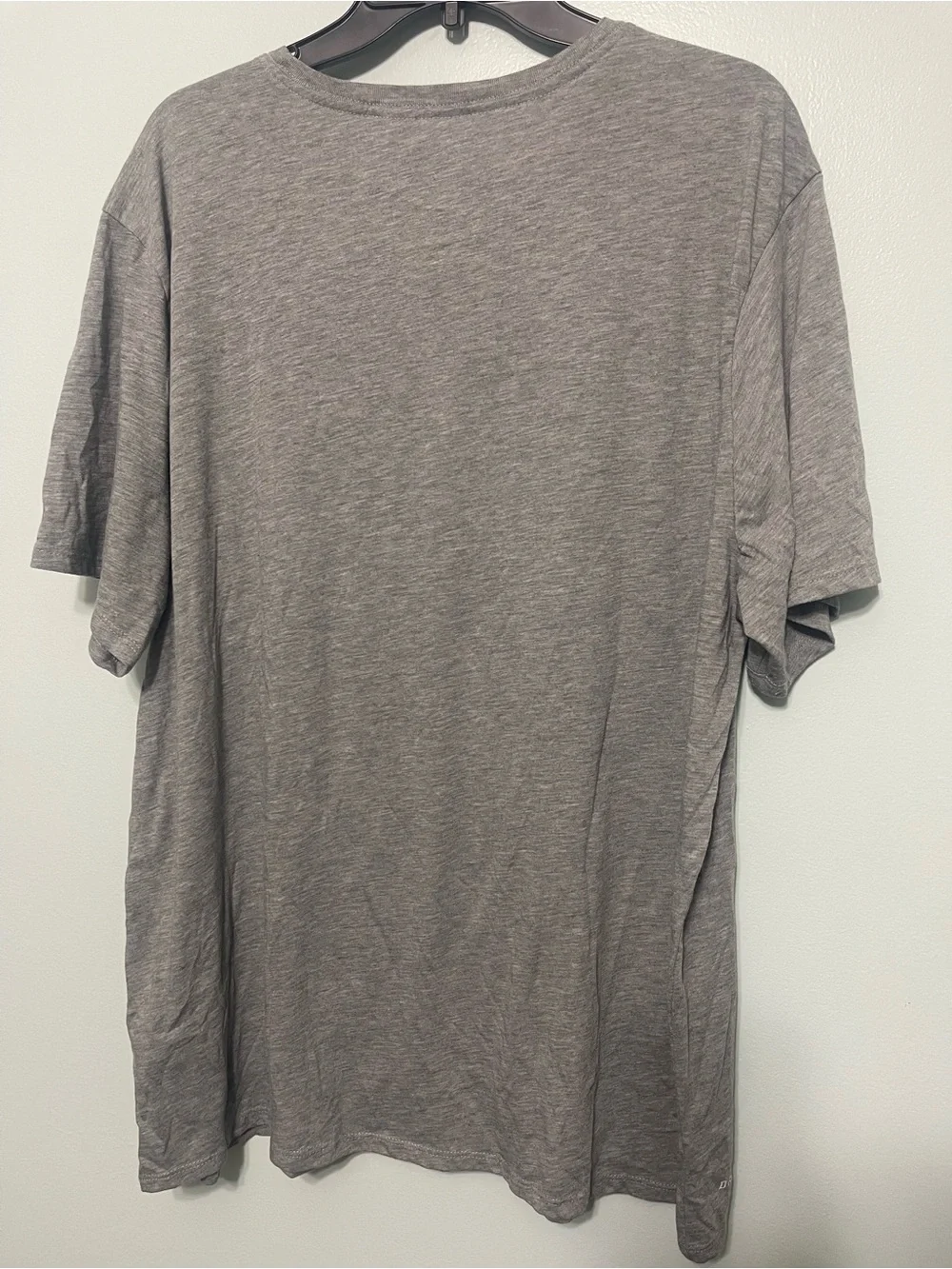 Nike Gray Tee with Teal RUN and Swoosh Graphic